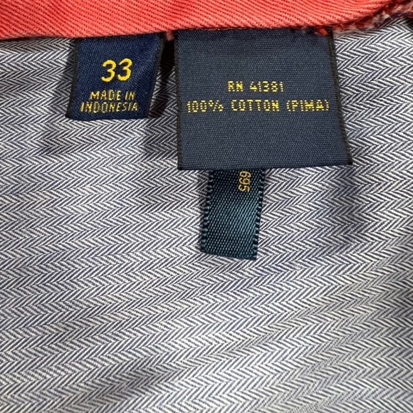 Polo Ralph Lauren Shorts Classic Fit Pima Cotton Pink/Red Men's 33 / 9" Inseam - Picture 9 of 10